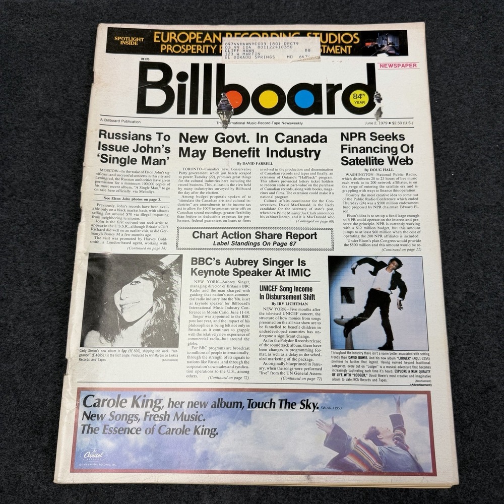 BILLBOARD Magazine Vintage June 2 1979